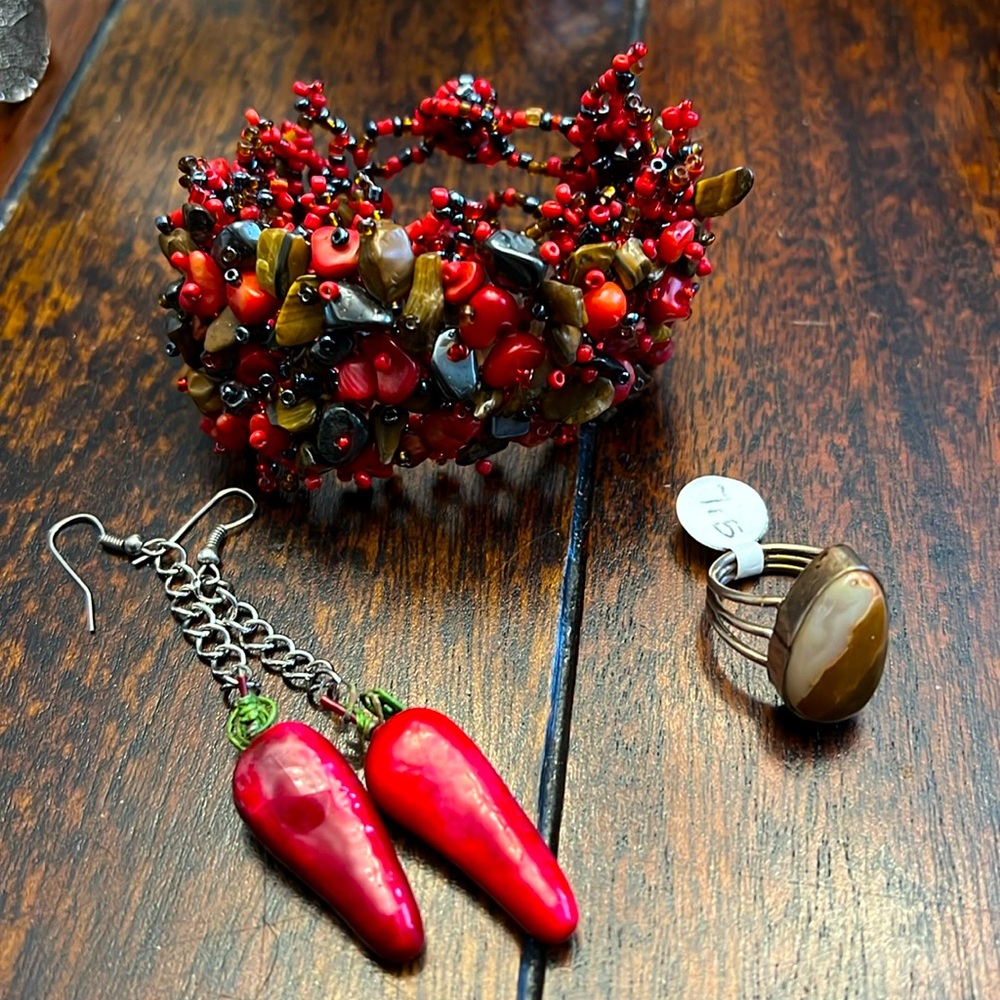 Bracelet Earrings Ring Combo! Accessories for your festivities this summer!